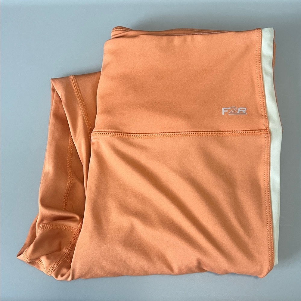 Fit2Run Orange Creamsicle Running Leggings Size Large